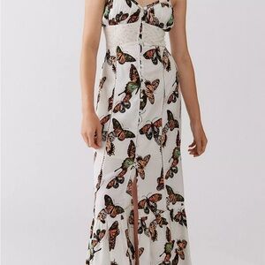 Butterfly Print Maxi Dress